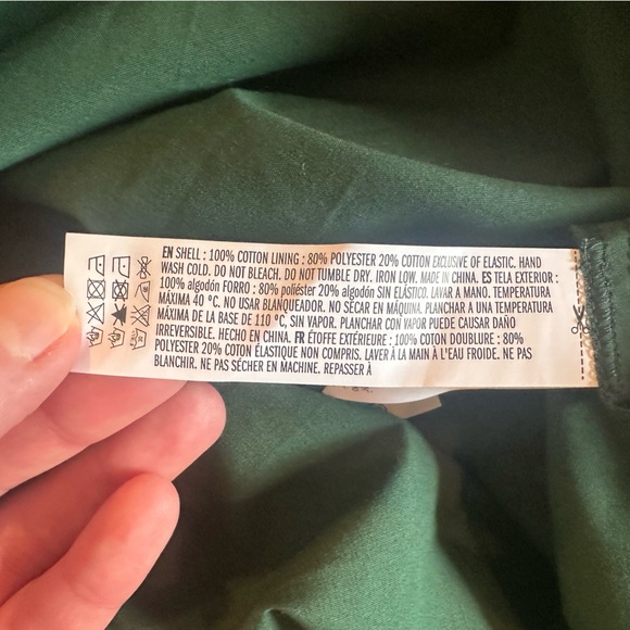 Sage Forest Green Mini Dress NWT Hyacinth House babydoll large sweetheart puff - Picture 16 of 16